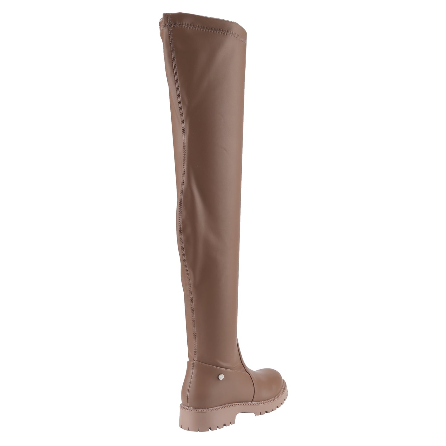 Women's Over-the-Knee Boots Round Toe Leather, Side Zipper Flat Heel, Plus Size and Comfortable Walking Boots with Amber Thick Sole