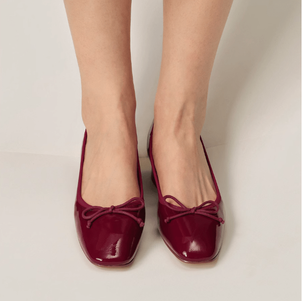 Women's bow heels, low block heels and square toe stylish dress shoes for parties and office pumps