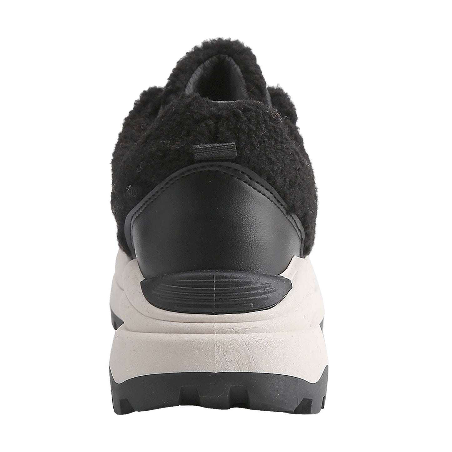 Womens Plush-Fabric Athletic Sneakers Chunky Sole Comfortable Casual Shoes