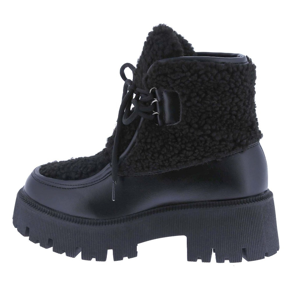 Women's autumn and winter short boots, round toe thick-soled thick-heeled boots, plush warm and comfortable ankle boots, party Christmas snow boots
