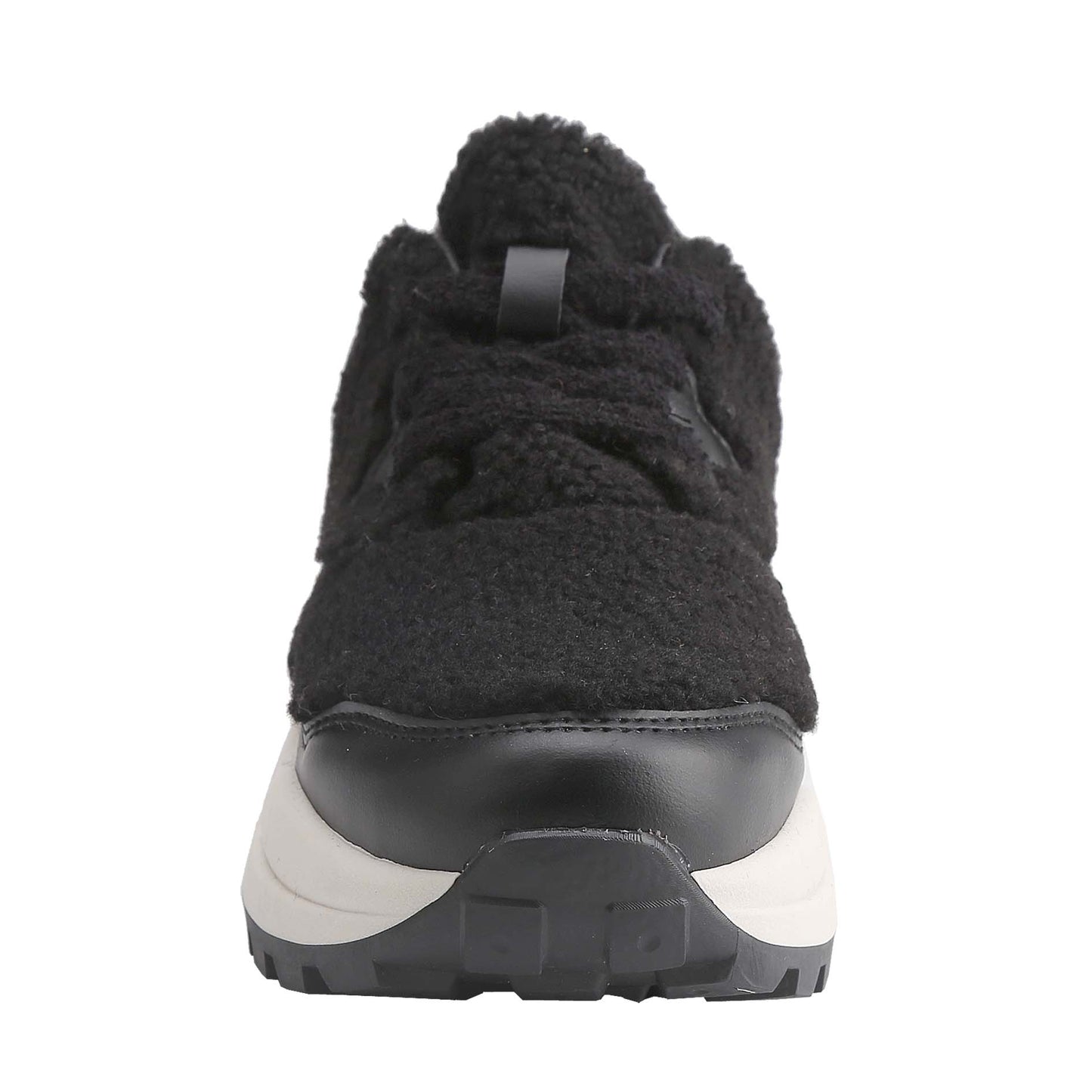 Womens Plush-Fabric Athletic Sneakers Chunky Sole Comfortable Casual Shoes