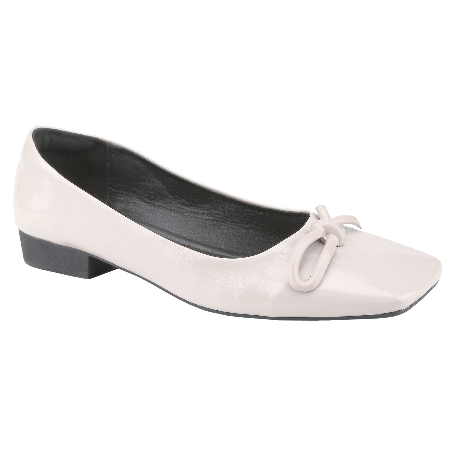 Stylish Women's Soft Leather Square Toe Slip-On Ballet Flats Comfortable Casual Shoes