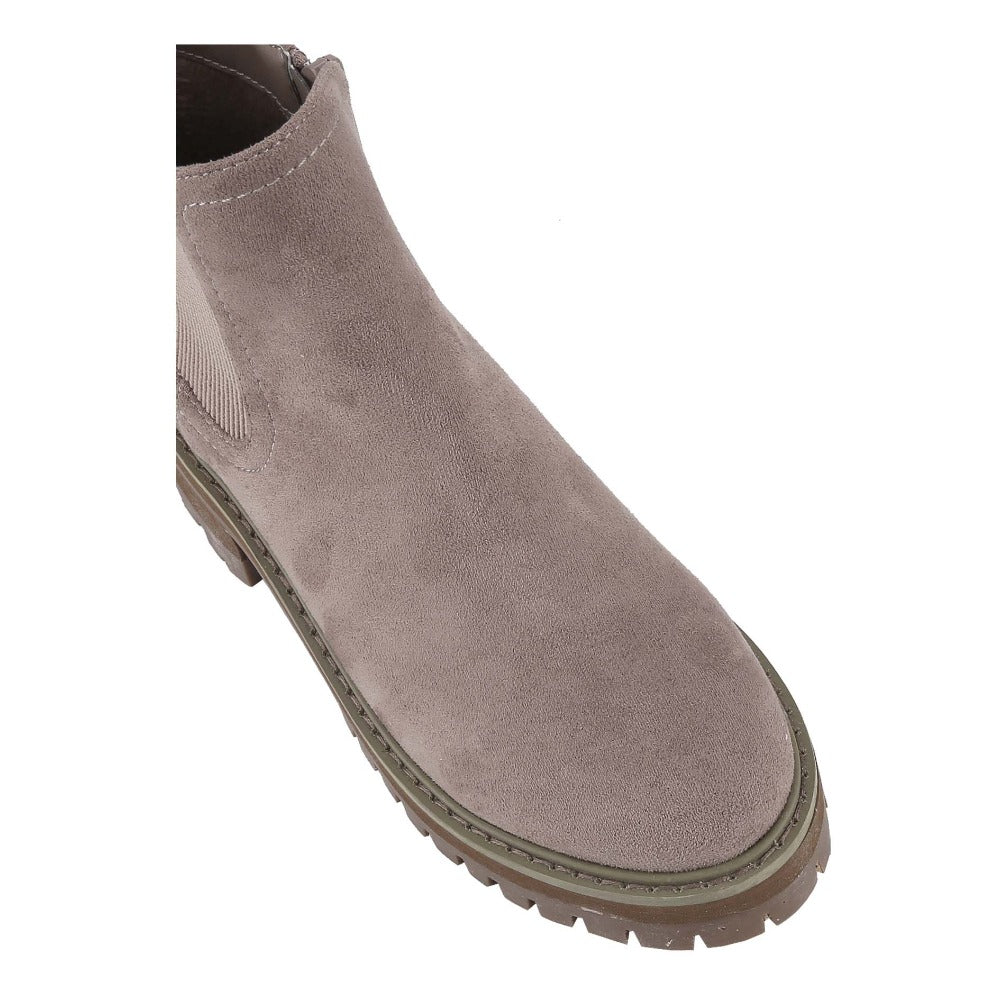 Chic Women's Western Slip-On Ankle Boots with Almond Round Toe and Low Heel