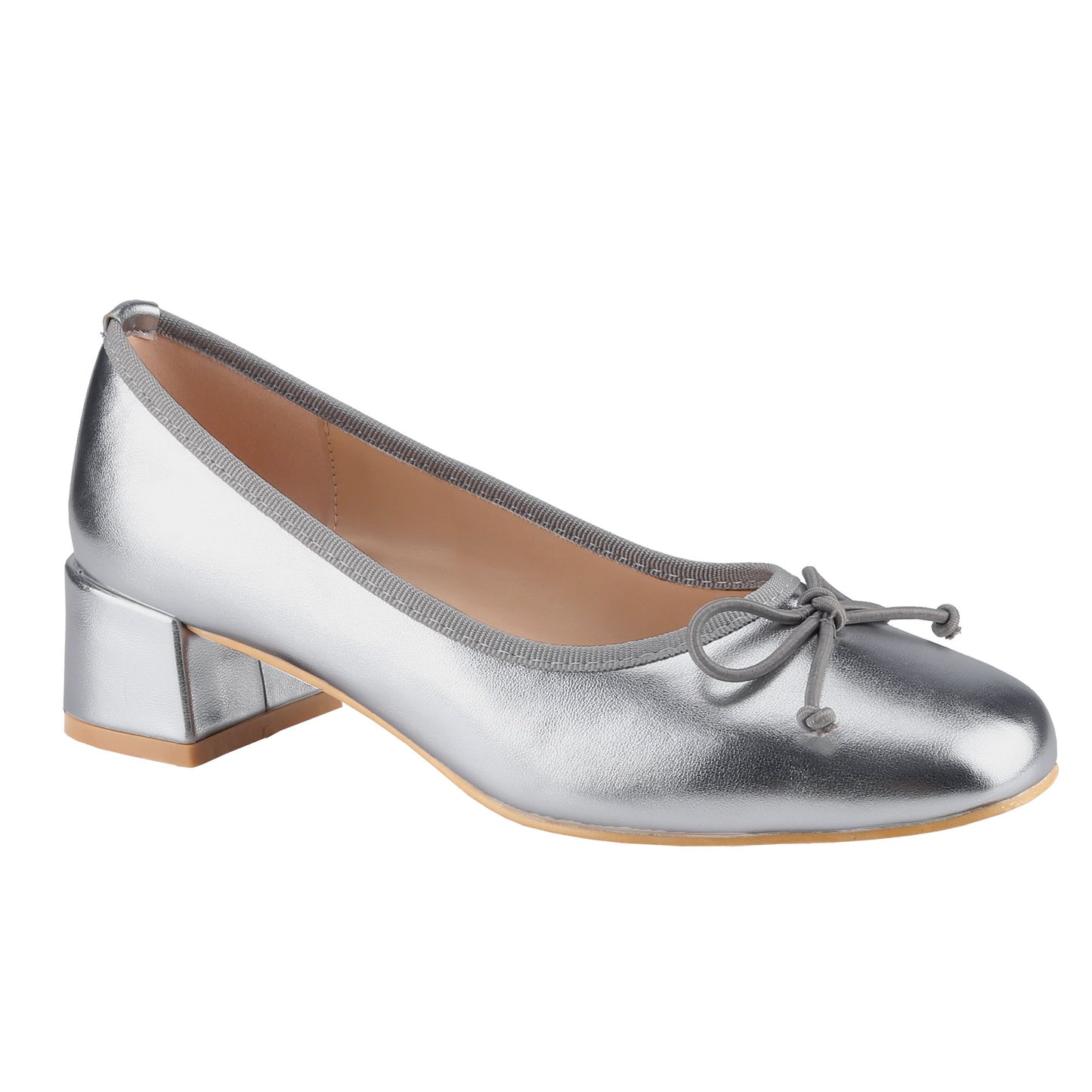 Women's bow heels, low block heels and square toe stylish dress shoes for parties and office pumps