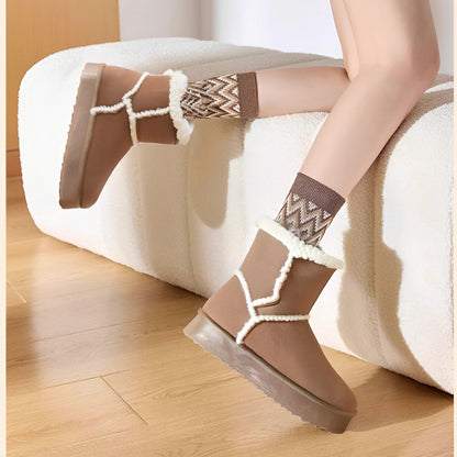 Women's Warm Winter Ankle Boots: Cozy Platform Snow Boots with Thick Soles