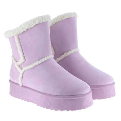 Women's Warm Winter Ankle Boots: Cozy Platform Snow Boots with Thick Soles